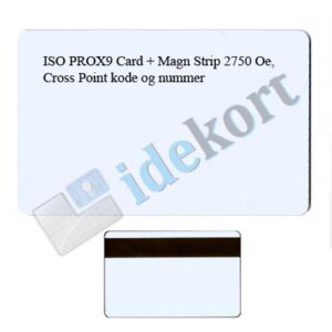 ISO PROX9 kort Magnet Stribe 2750 Oe Cross Point kode og nummer