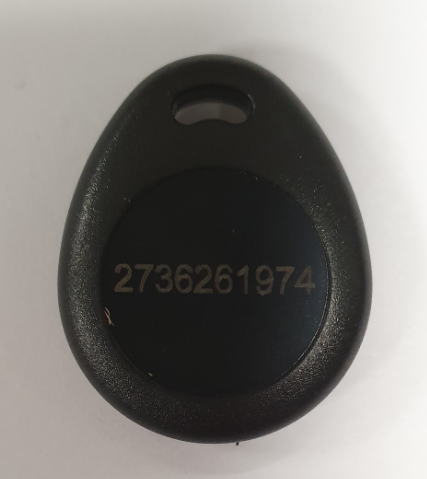 Nøglebrik – RFID tag, Kombi, MiFare 1k og EM 4100, TEARSHAPE HVID