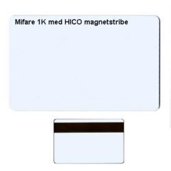Mifare 1k kort med HICO magnetstribe