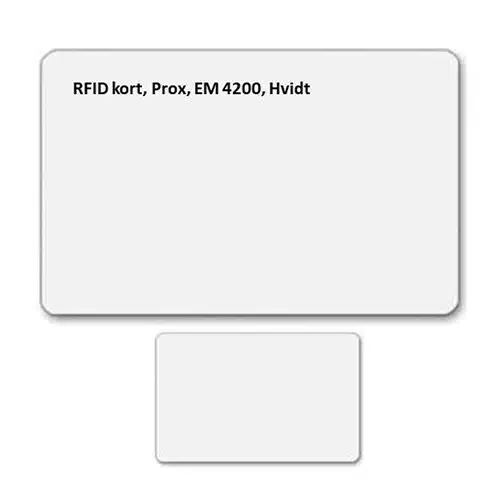 RFID kort, PROX, EM4200, hvidt