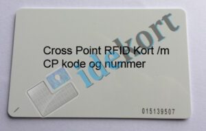 Cross Point RFID kort med cp code og nummer