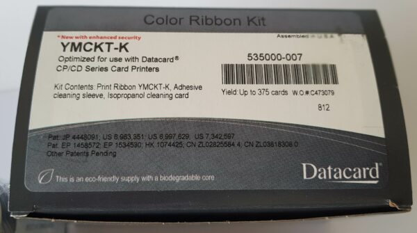 Farvebånd YMCKT-K til Datacard CD800
