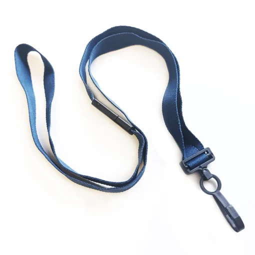 Keyhanger, 15 mm x 900 mm, med break-away og smal plastkrog, Mørkeblå