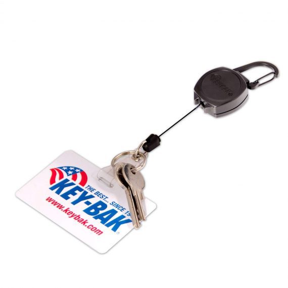 Key-Bak yoyo SIDEKICK® til både nøgler og kort med karabinkrog