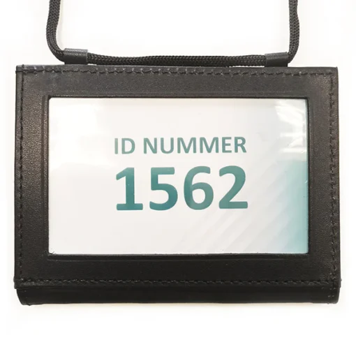 Kvalitets ID-kortholder til 2 kort, til Vagt m.m. – Ægte Læder