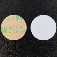 RFID tag, Desfire EV2 2K, ø25mm selvklæbende, Rund, PVC, Hvid