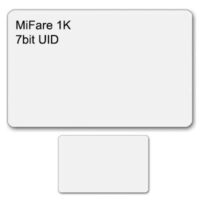 RFID kort, MiFare 1K, 13,56 MhZ, 7bit UID