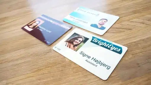 professionel korthåndtering - id-kort adgangskort, 3 kort med personfoto